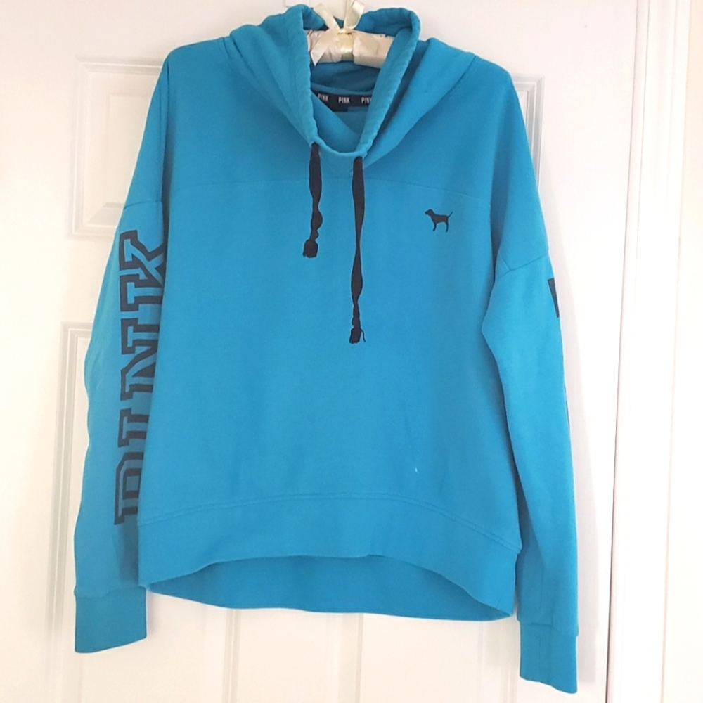 Pink Victoria's Secret Cowl neck sweatshirt Medium